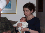 With mom - who is that standing over me? (73kb)